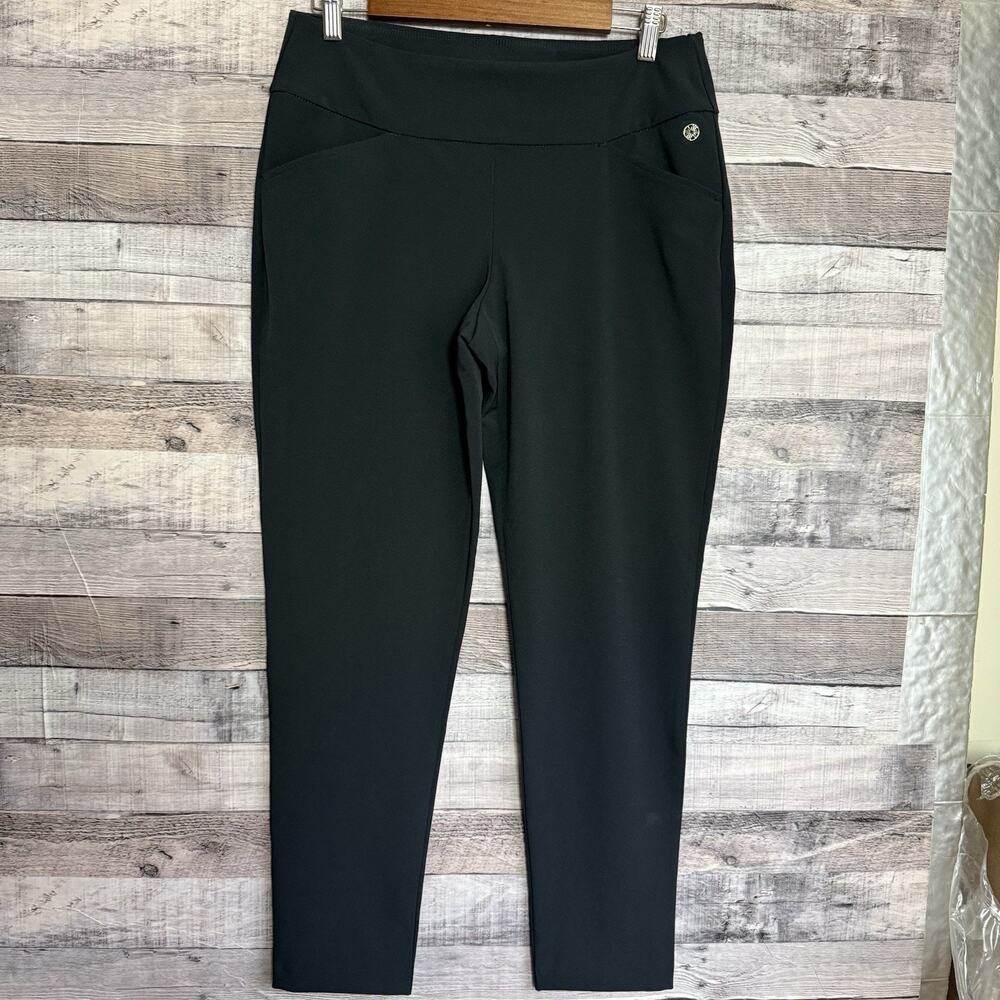 Lilly Pulitzer Luxletic Corso Stretch Woven Twill Golf Pant Black 10 Athleisure